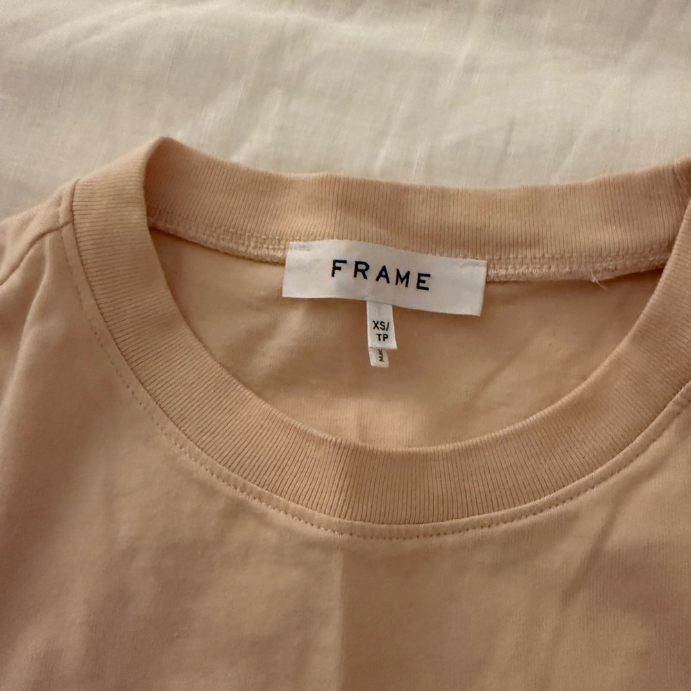 Frame peach Crewneck T-Shirt touched sleeves